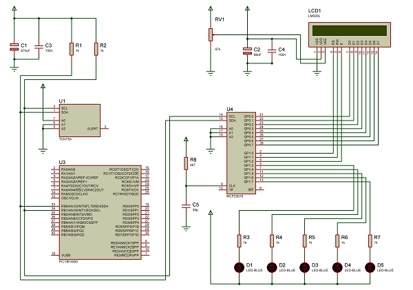 SCHEMA_TESTS_DE_SONDES_DE_TEMPERATURE_I2C_TCN75A_ET_PIC18F4550