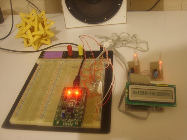 Tests_de_sondes_de_temperature_I2C_Capteur_TMP100_et_carte_de_developpement_STM32VLDISCOVERY_Vue_d_ensemble